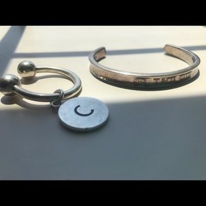 Tiffany & Co. Cuff Bracelet & Key Charm